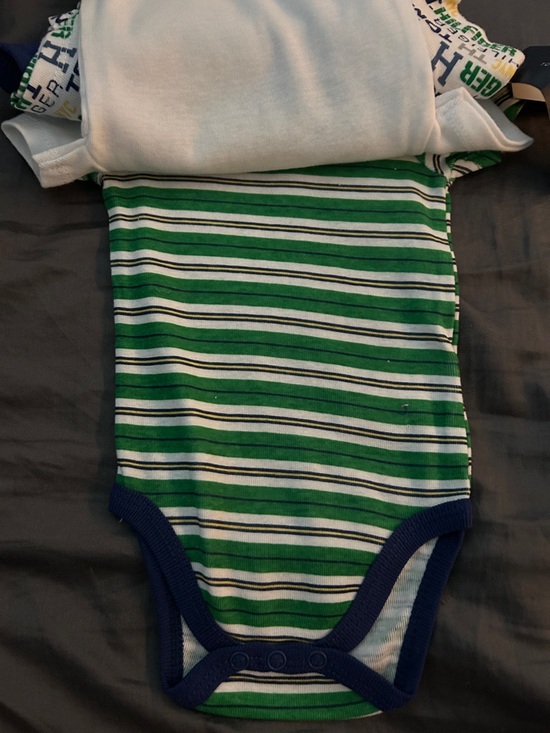Tommy Hilfiger Navy One-Piece Bodysuit with Green & Yellow Logo - Picture 5 of 5